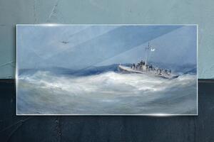 Obraz na skle Obraz na skle Malířství oceánu moře loď