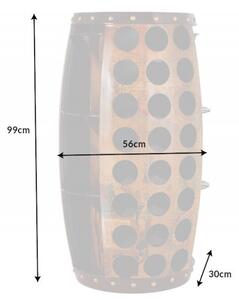 Přírodní dřevěná vinotéka Seven Seas 95 cm