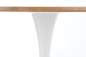 Jídelní stůl SIEBEL, 80x73x80, dub zlatý/bílá
