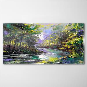 Obraz na skle Obraz na skle Malování lesních řek
