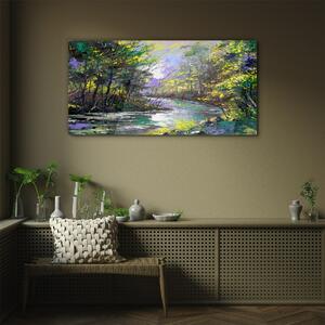Obraz na skle Obraz na skle Malování lesních řek