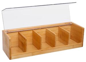Dřevěný organizér na čaj Modern, 36x11x9, 5 cm