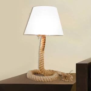 Rope - textilní stolní lampa se základnou z lana