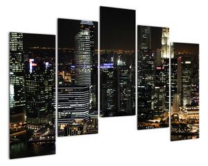 Obraz nočního města (125x90cm)