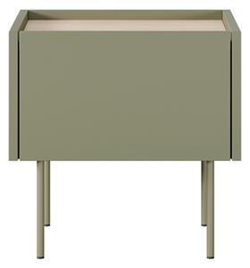 Noční stolek Desin 45 cm - olivová / dub nagano