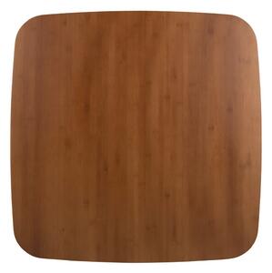 Konferenční stolek Bamboo velký tmavé dřevo 80x80 cm Leitmotiv (Barva-tmavé dřevo)