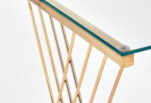 Konferenční stolek FEDERICA, 45x52,5x39, zlatá/sklo