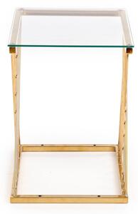 Konferenční stolek NANCY, 45x52,5x39, zlatá/sklo