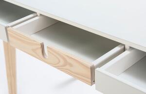 Bílý dřevěný psací stůl Marckeric Kiara 120 x 60 cm