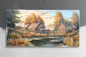Obraz na skle Obraz na skle Malování hutů lesní přírody