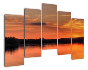 Západ slunce na jezeře, obraz (125x90cm)