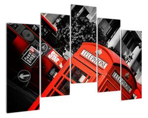 Londýnská telefonní budka - moderní obrazy (125x90cm)