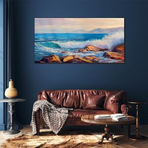 Obraz na skle Obraz na skle Malířské mořské vlny