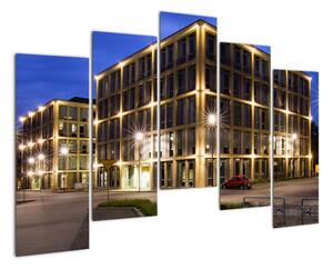 Osvětlené budovy - obraz (125x90cm)