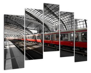 Obraz vlakového nádraží (125x90cm)
