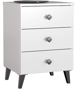 Ak furniture Komoda MOBI K-03 bílá/černá