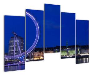 Noční Londýnské oko - obrazy (125x90cm)