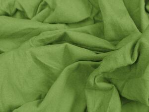2x povlečení z mikrovlákna EMOJI šedé + prostěradlo jersey 180x200 cm světle zelené