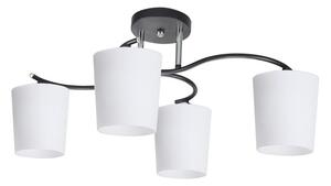 Lustr na tyči ESNYR 4xE27/40W/230V černá/bílá