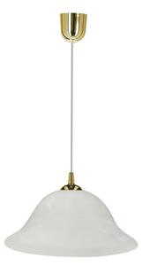Lustr na lanku VERA 1xE27/60W/230V zlatá/bílá