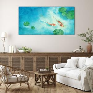 Obraz na skle Obraz na skle Malování zvířat ryby Koi