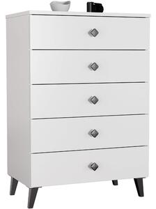 Ak furniture Komoda MOBI K-05 bílá/černá