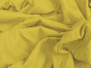 Povlečení z mikrovlákna EMOJI šedé + prostěradlo jersey 90x200 cm žluté