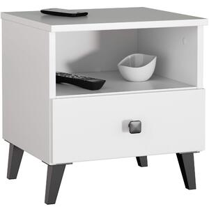 Ak furniture Noční stolek MOBI K-01 bílý/černý