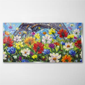 Obraz na skle Obraz na skle Malování květiny příroda