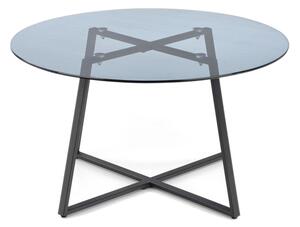 Konferenční stolek ZELDA, 80x45x80, kouřové sklo/černá