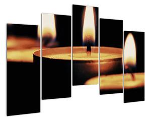 Hořící svíčky - obraz (125x90cm)