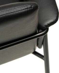 ​​​​​Dan-Form Černá koženková jídelní židle DAN-FORM Vale s područkami