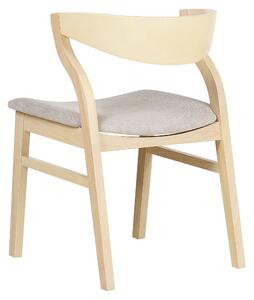 Sada 2 jídelních židlí světlé dřevo/béžové MAROA