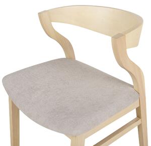 Sada 2 jídelních židlí světlé dřevo/béžové MAROA