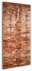 Skleněné hodiny vertikální Cihlová zeď zsppb-30x60-00092045
