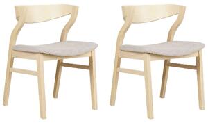 Jídelní židle Sada 2 ks Světlé dřevo MAROA