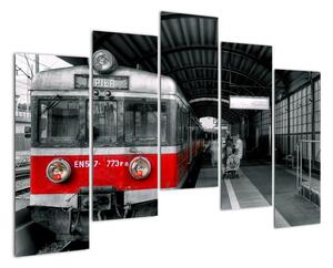 Historický vlak - obraz na stěnu (125x90cm)