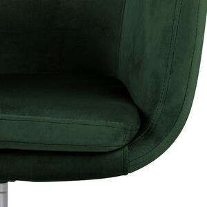 Scandi Tmavě zelená sametová konferenční židle Marte