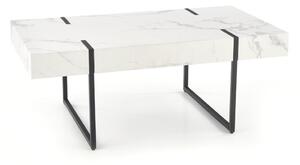 Konferenční stolek BLANCA, 110x60x43, bílý mramor/černá