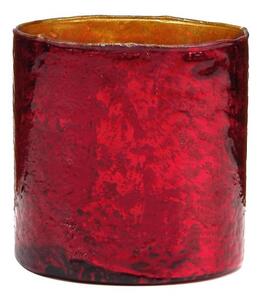 DELIGHT Skleněný votivní svícen 8 cm - červená