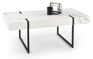 Konferenční stolek BLANCA, 110x60x43, bílý mramor/černá