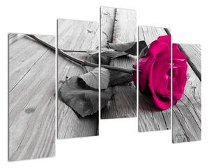 Růže fialová - obraz (125x90cm)