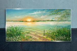 Obraz na skle Obraz na skle Malování vody řeka příroda