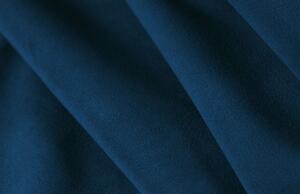 Královsky modrá sametová dvoumístná pohovka MICADONI KELSO 170 cm se zlatou podnoží