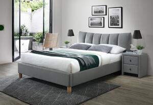 Čalouněná postel ROYA 2, 160x200, popel/buk + rošt
