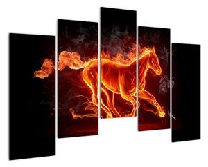 Obraz hořící kůň (125x90cm)