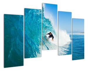 Surfař na vlně - moderní obraz (125x90cm)