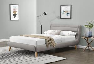 Čalouněná postel ELANDA, 160x200, tmavý popel + rošt