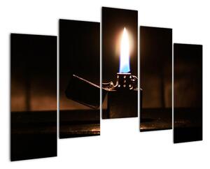 Hořící zapalovač - obraz (125x90cm)