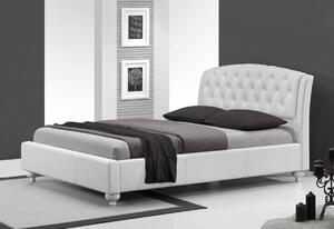 Čalouněná postel ARNOLD, 160x200, bílá + rošt